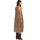 R13 Brown Relaxed Strappy Midi Dress
