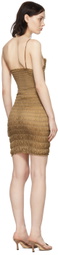 Gauntlett Cheng Brown Polyester Mini Dress