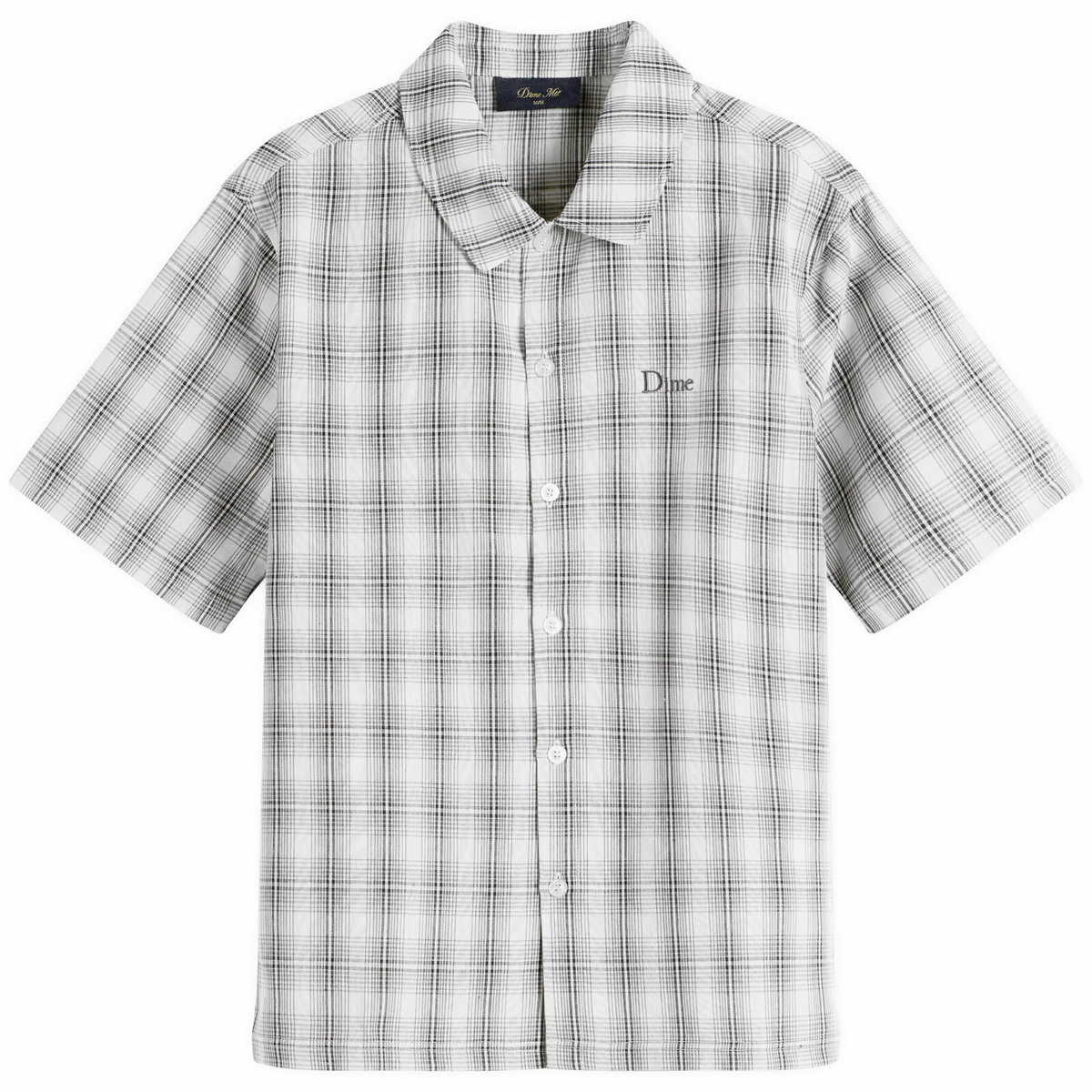 Dime Men's Plaid Short Sleeve Shirt in Grey