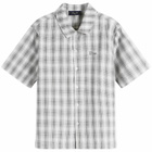 Dime Men's Plaid Short Sleeve Shirt in Grey