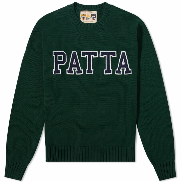 Photo: Patta Men's University Knitted Sweater in Mountain View