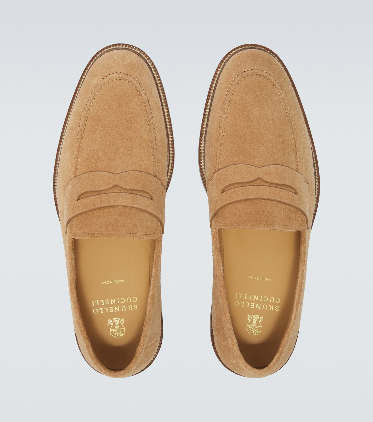 Brunello Cucinelli Suede penny loafers