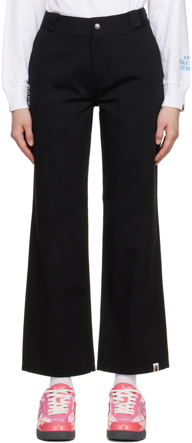 BAPE Black Work Trousers