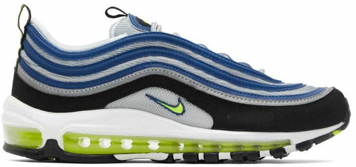 Photo: Nike Blue & Yellow Air Max 97 Sneakers