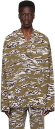 South2 West8 Khaki Printed Hoodie