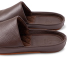 Mulo - Shearling-Lined Suede Slippers - Brown