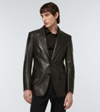 Tom Ford - Single-breasted leather blazer