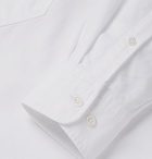 Mr P. - Grandad-Collar Cotton Oxford Shirt - White