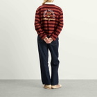 Adidas Women's Ls Gfx Polo in Maroon/Wild Sepia