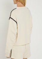 Rag & Bone Vintage Terry Blanket Stitch Cotton-blend Sweatshirt Cream
