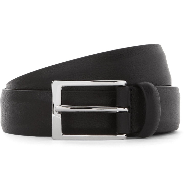 Photo: Anderson's - 3cm Black Full-Grain Leather Belt - Black