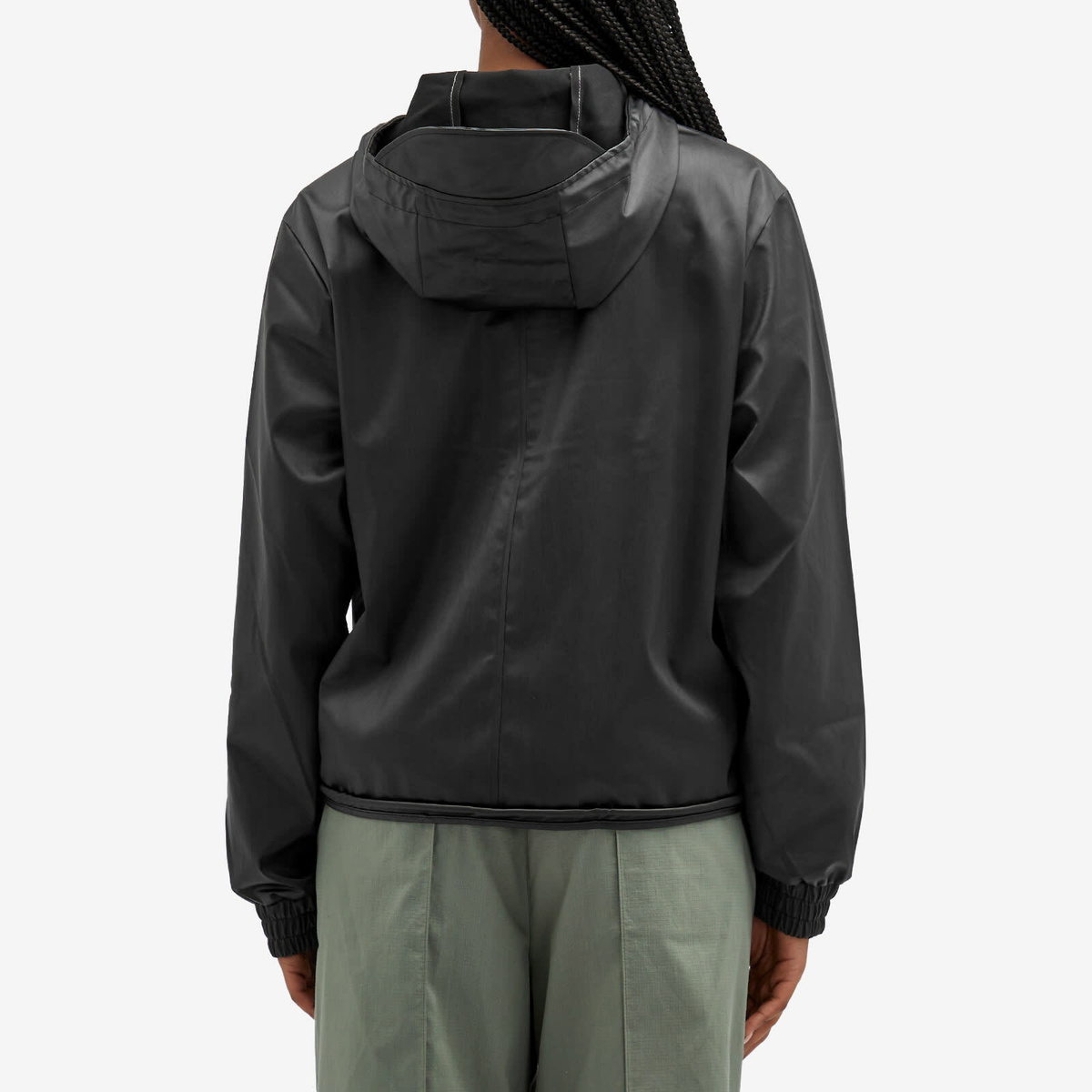 Rains Women's String Rain Jacket in Black Grain