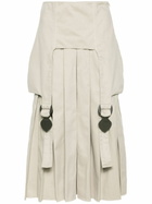 Sinead O'Dwyer Neutral Pleated Wide-Leg Trousers
