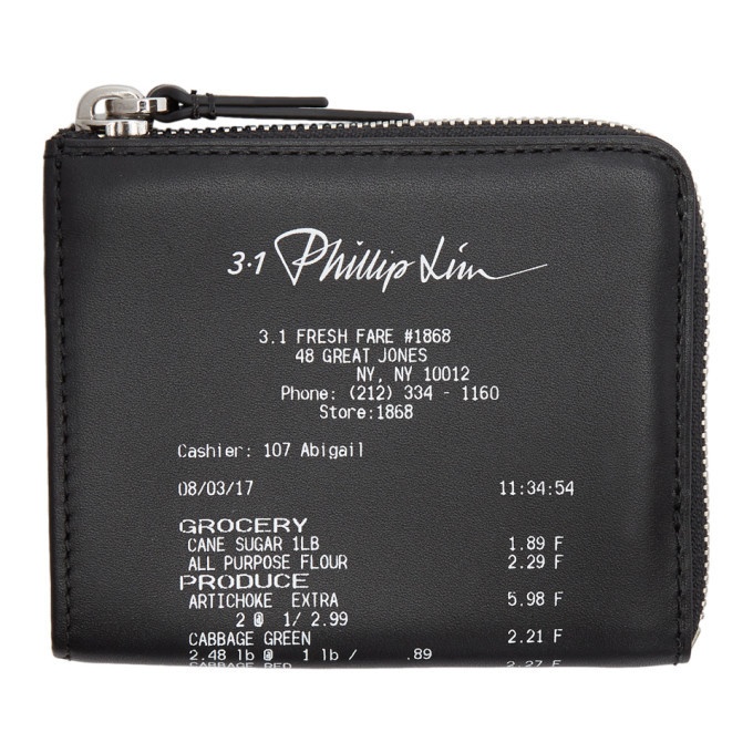 3.1 Phillip Lim Black Mini Receipt Zip Around Wallet 3.1 Phillip Lim