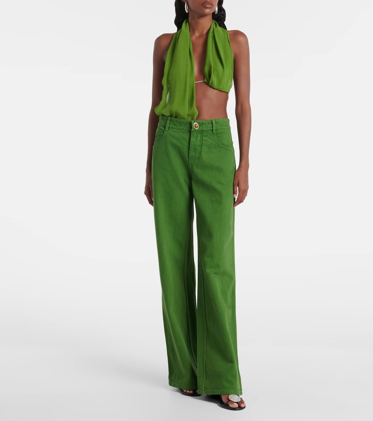 Christopher Esber Mid-rise wide-leg jeans