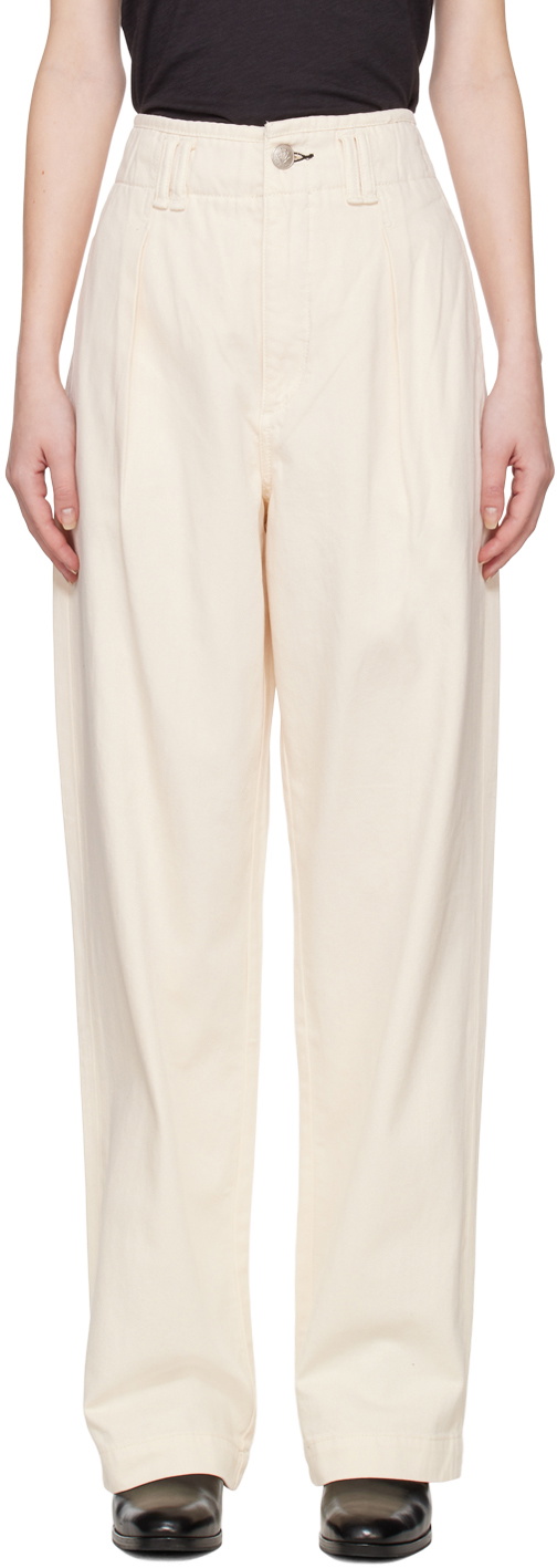 Rag Off White rag & bone Off-White Pleated Jeans Rag and Bone