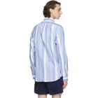 Polo Ralph Lauren Blue and White Striped Classic Fit Shirt