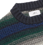 Mr P. - Striped Knitted Sweater - Green