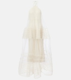 Jacquemus Epi halterneck tulle maxi dress
