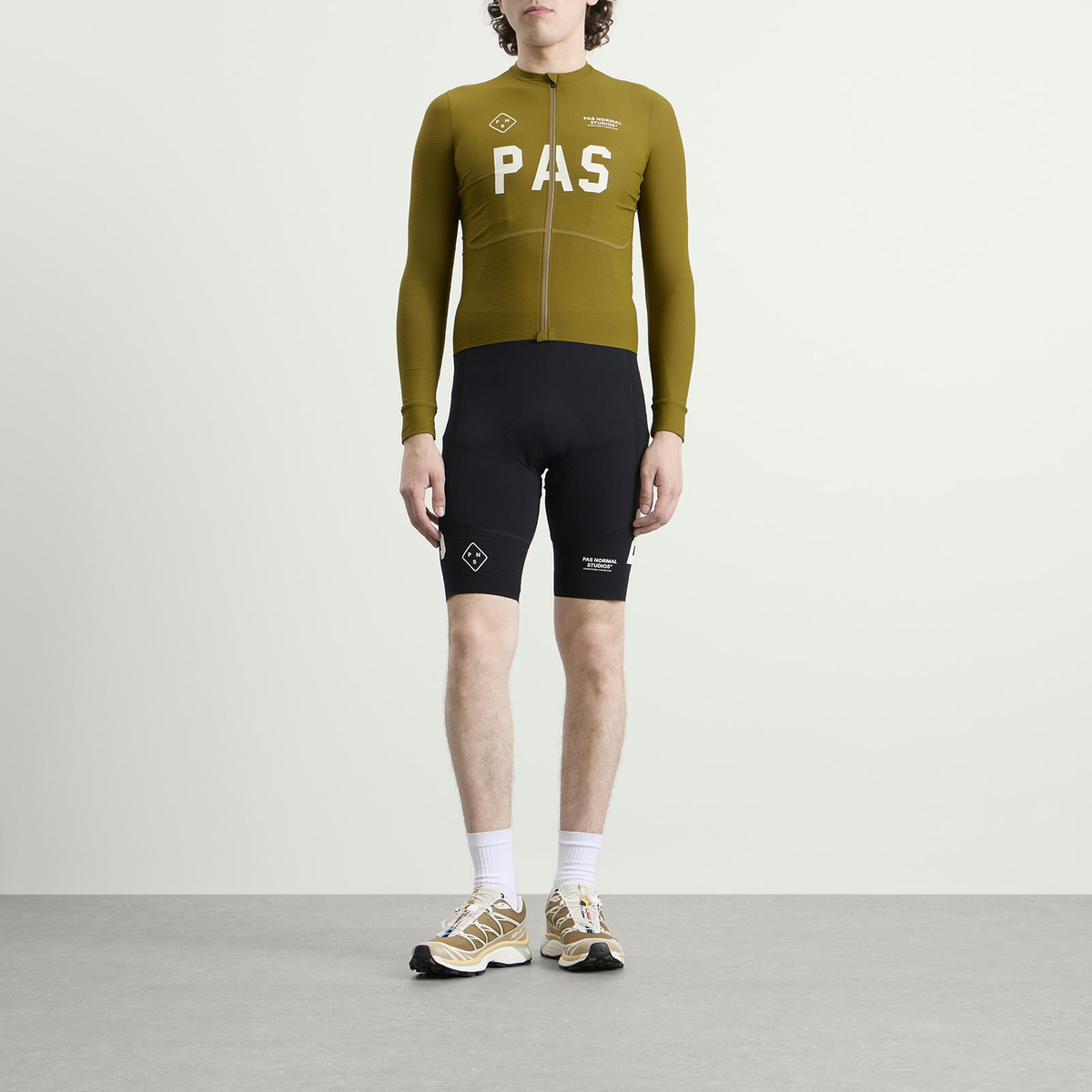 Pas Normal Studios Men's PAS Mechanism Pro Long Sleeve Jersey in Khaki Green
