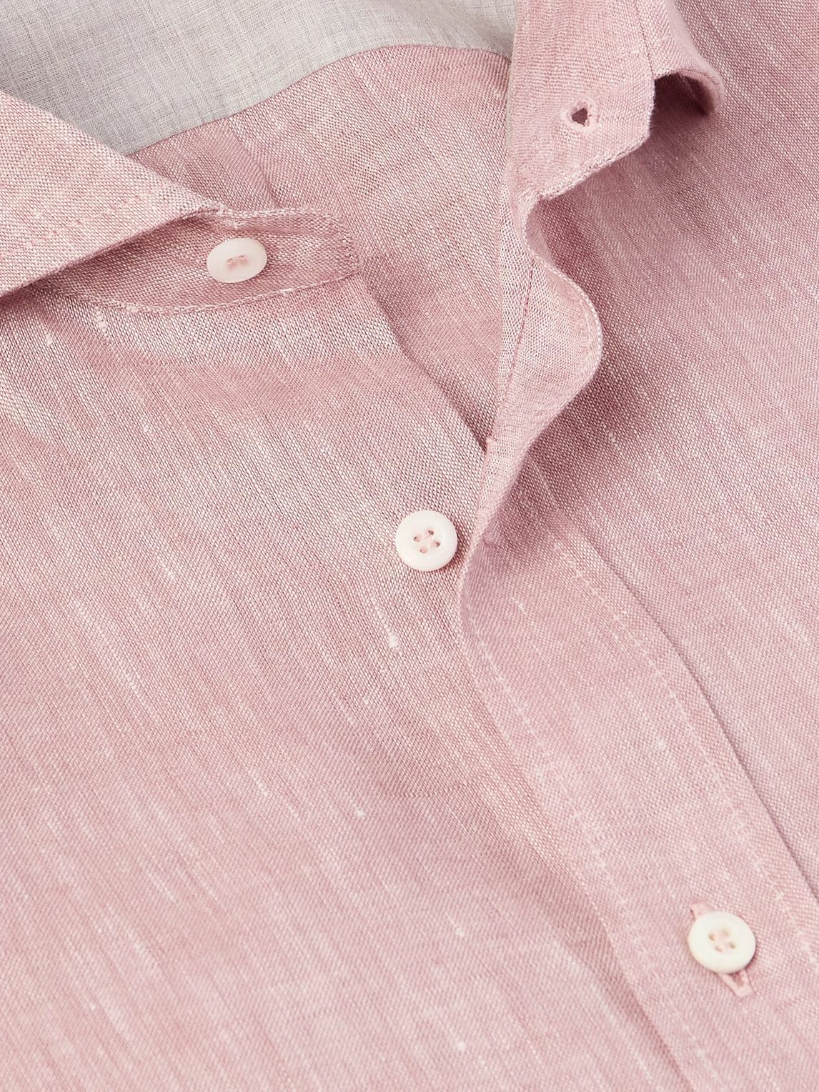 Brunello Cucinelli - Linen Shirt - Pink Brunello Cucinelli