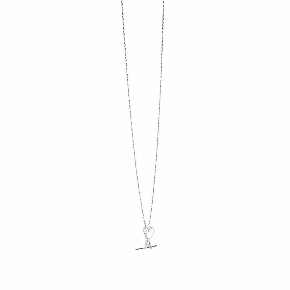 AMI Small A Heart Chain Necklace