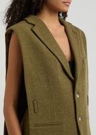 Bettter Andes Sleeveless Wool Cape Khaki