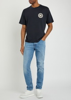 Dolce & Gabbana Logo-appliquéd Cotton T-shirt Navy