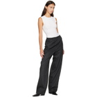 Jil Sander White Ribbed Bodysuit