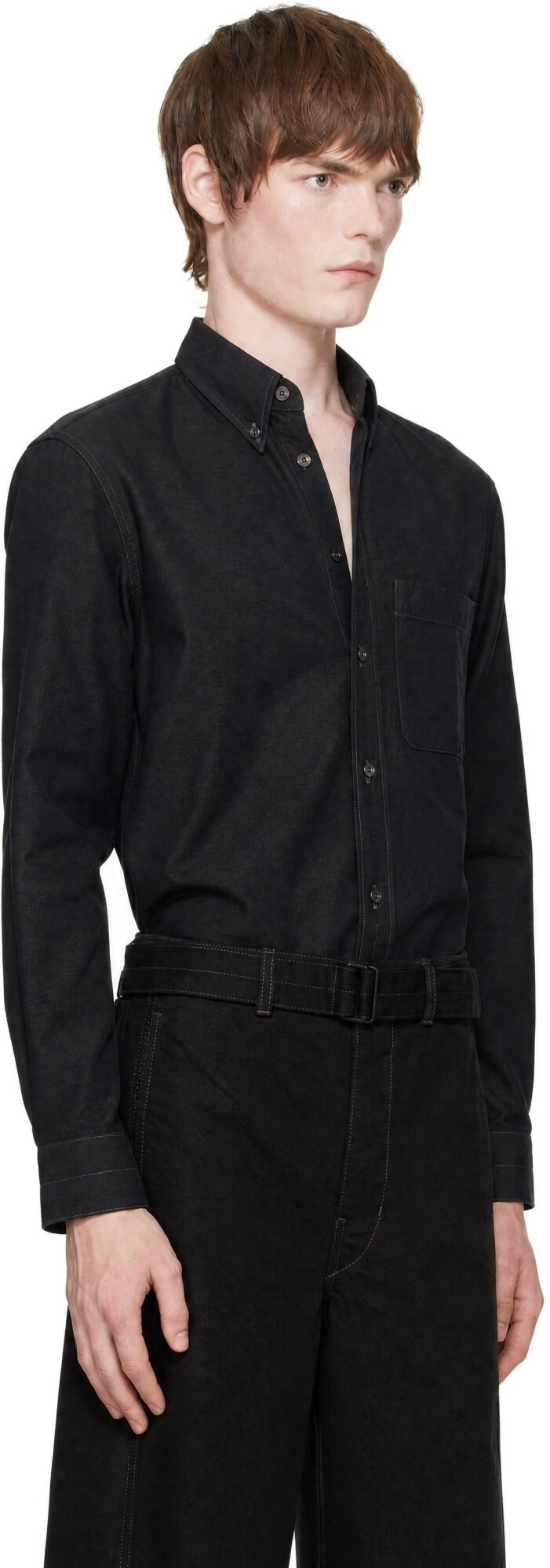 LEMAIRE Gray Button Down Shirt