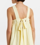 Montce Betsie gingham minidress and scarf set