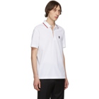 Burberry White Icon Stripe Walton Polo