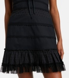 Staud Halie ruffled cotton-blend poplin minidress