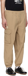 AAPE by A Bathing Ape Beige 'AAPENOW' Moonface Logo Jogger Cargo Pants