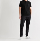 MONCLER - Slim-Fit Logo-Embroidered Cotton-Piqué Polo Shirt - Black