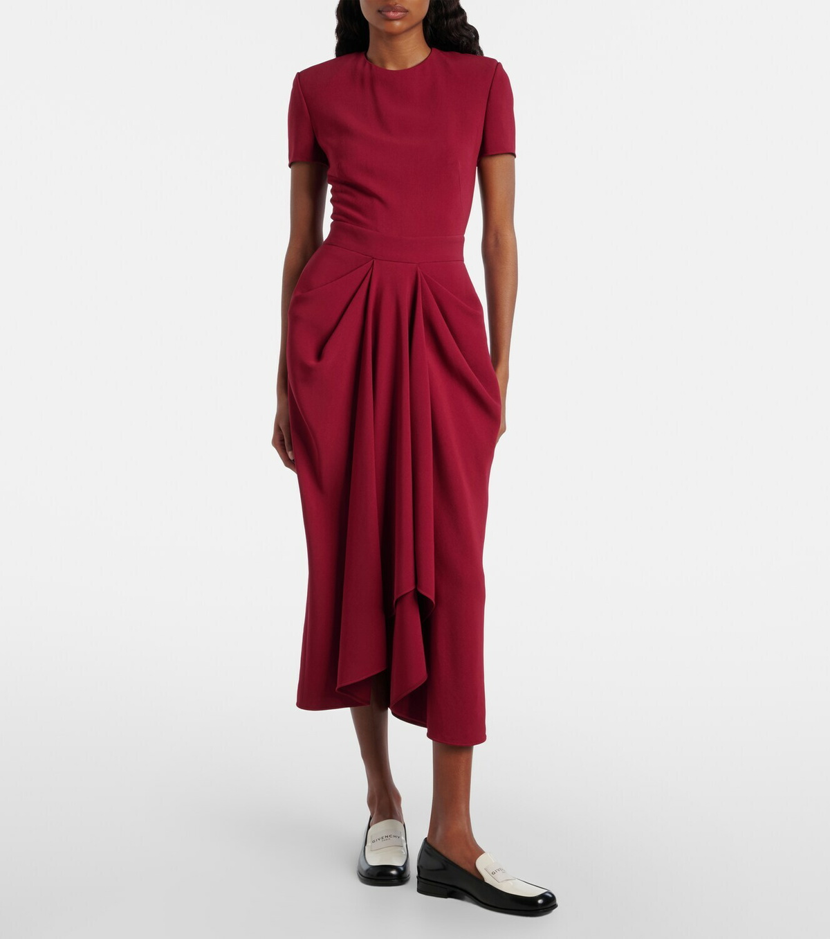 Givenchy Asymmetrical draped midi dress
