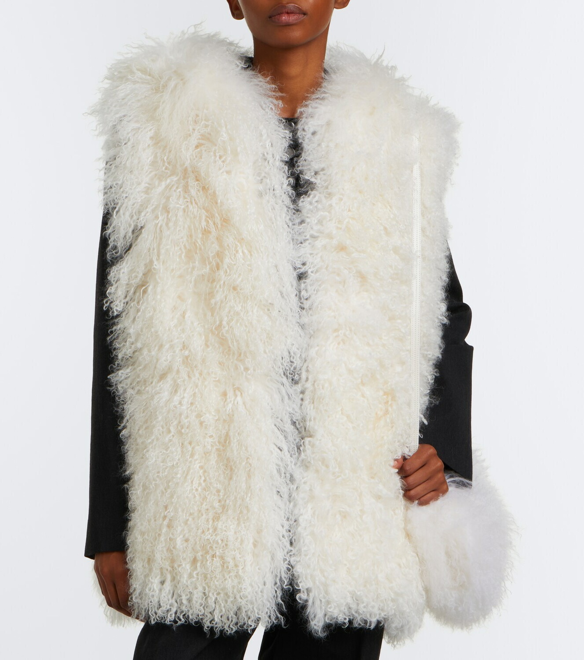 Yves Salomon Hooded shearling vest