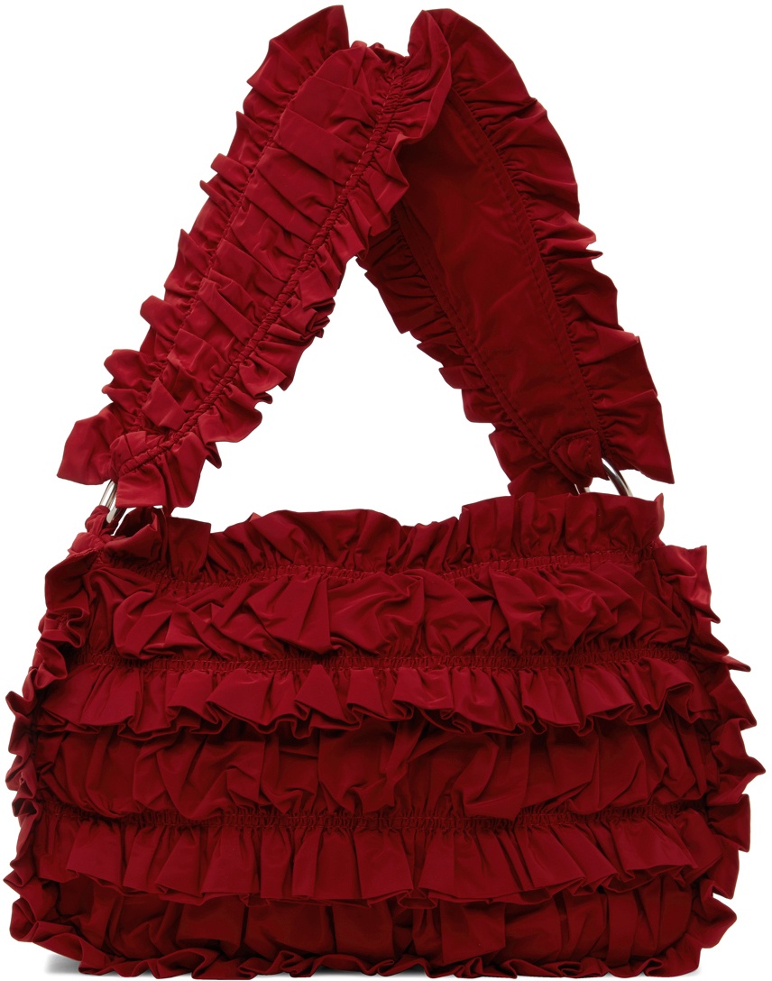 Molly Goddard Red Frill Shoulder Bag Molly Goddard