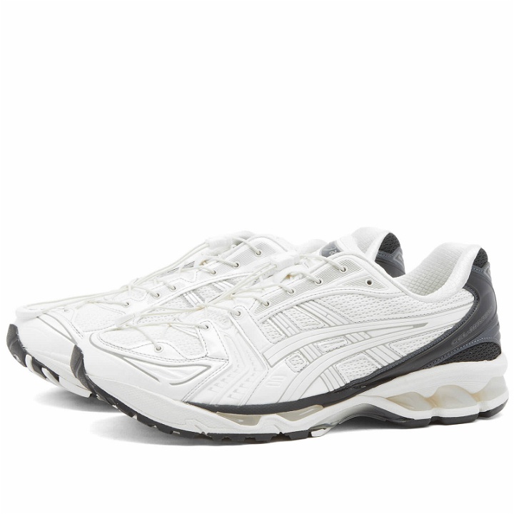 Photo: Asics Men's x Unaffected Gel-Kayano 14 Sneakers in Bright White/Jet Black