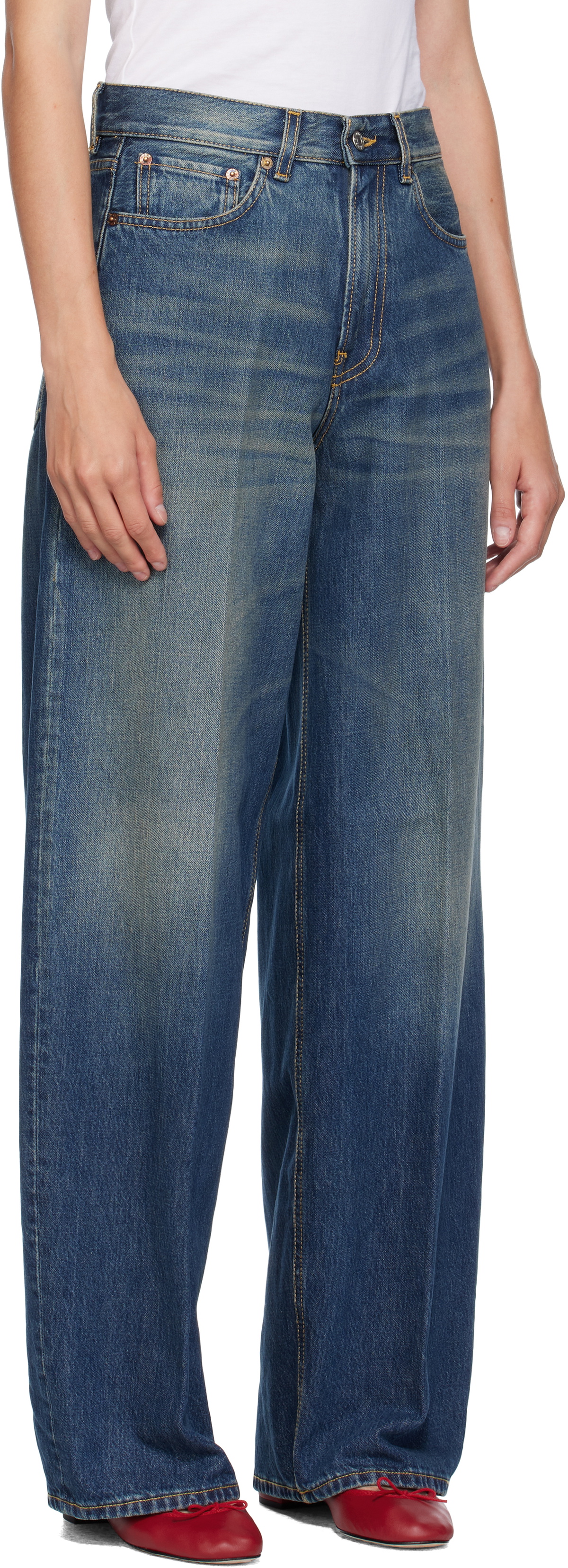 6397 Blue Loose Roomy Jeans