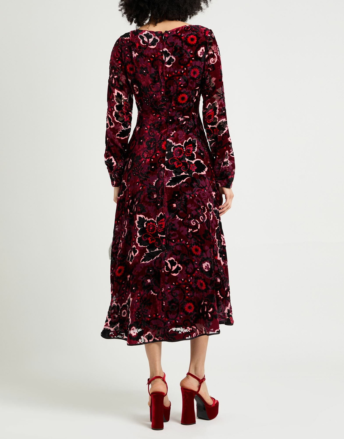 Talbot Runhof Womens Midi dress Burgundy