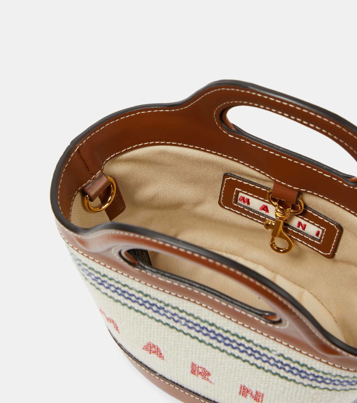 Marni Tropicalia Micro canvas tote bag Marni Marni Tropicalia Micro canvas tote bag Marni