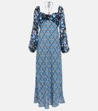 Rixo Jeanie printed halterneck midi dress