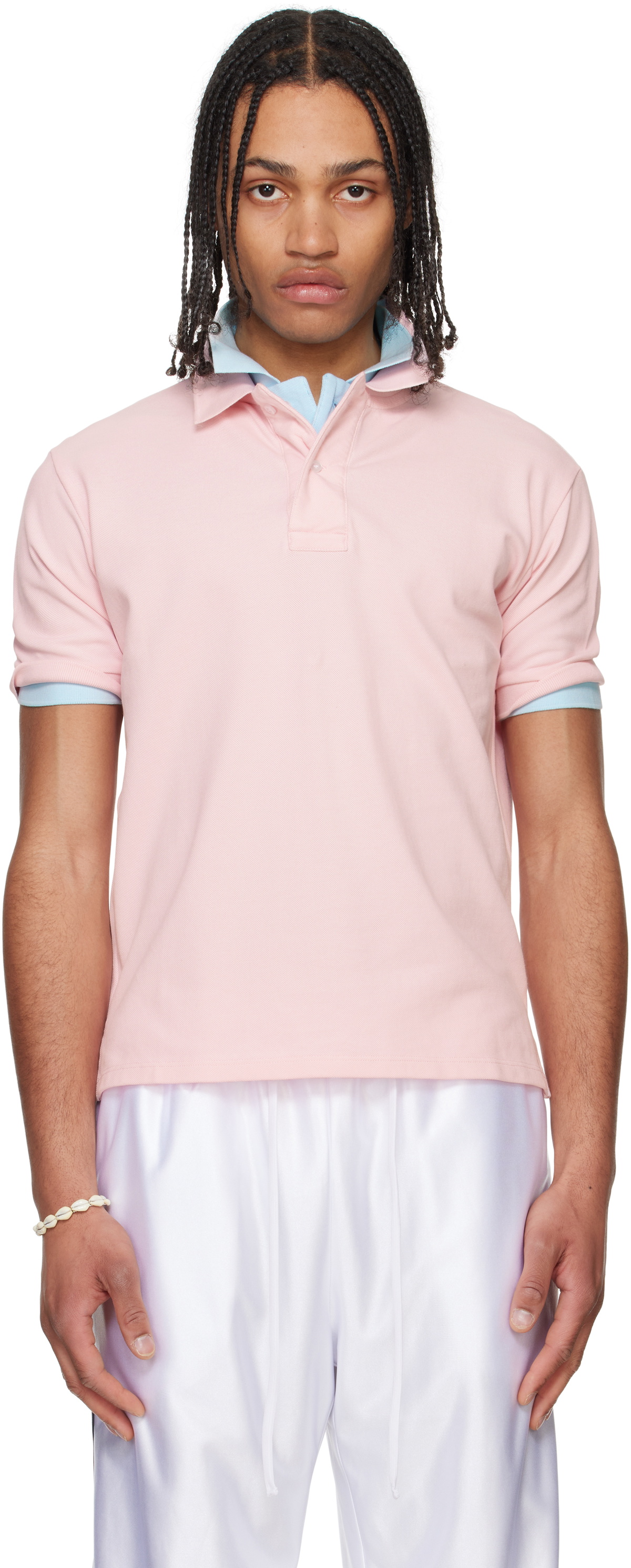 Raimundo Langlois Pink & Blue Layered Polo
