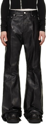 Rick Owens Black Tower Bolan Bootcut Leather Pants