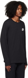 Nike Black Printed Long Sleeve T-Shirt