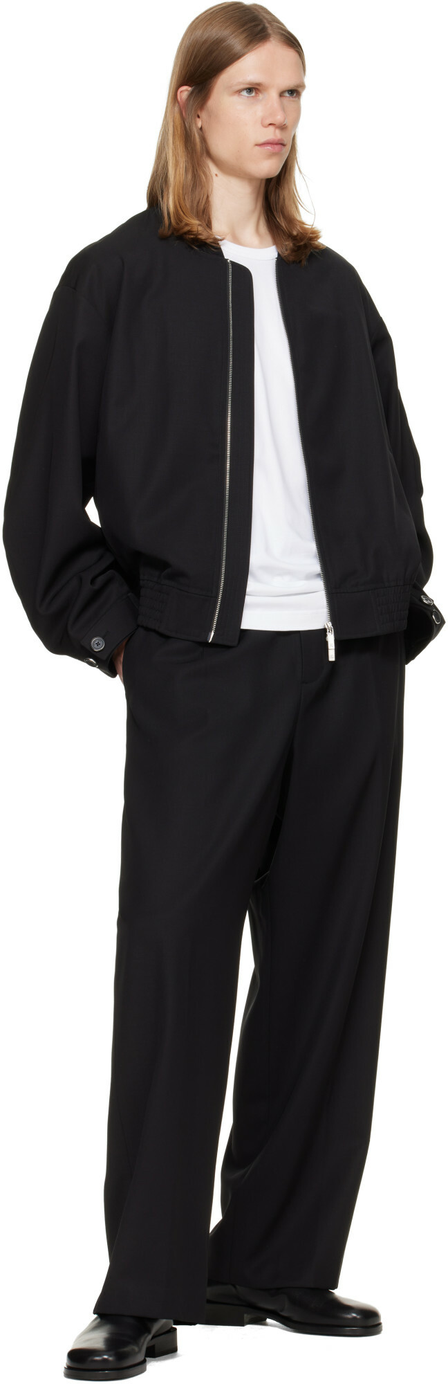Helmut Lang Black Wardrobe Bomber Jacket