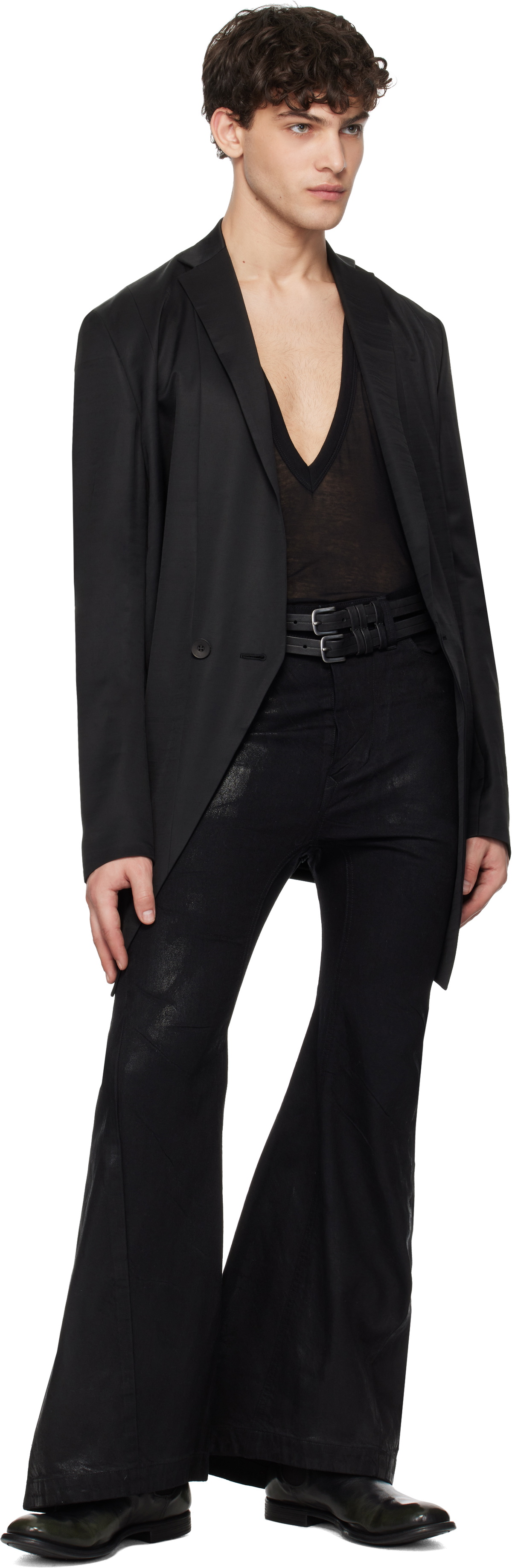 Julius Black Cow Skin Belt