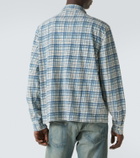 RRL Plaid cotton and linen jersey shirt