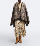 Etro Paisley jacquard wool-blend shawl